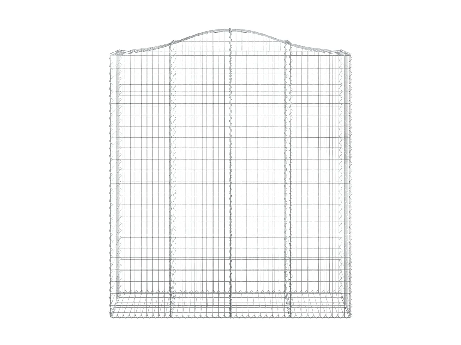 Paniers à gabions arqués 2 pcs 200x50x220-240 Fer galvanisé