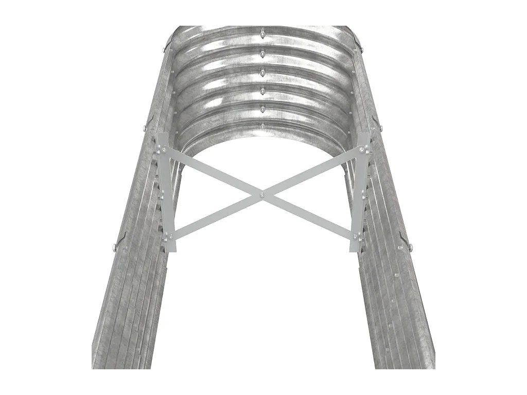 Jardinière Acier enduit de poudre 260x40x36 Argenté