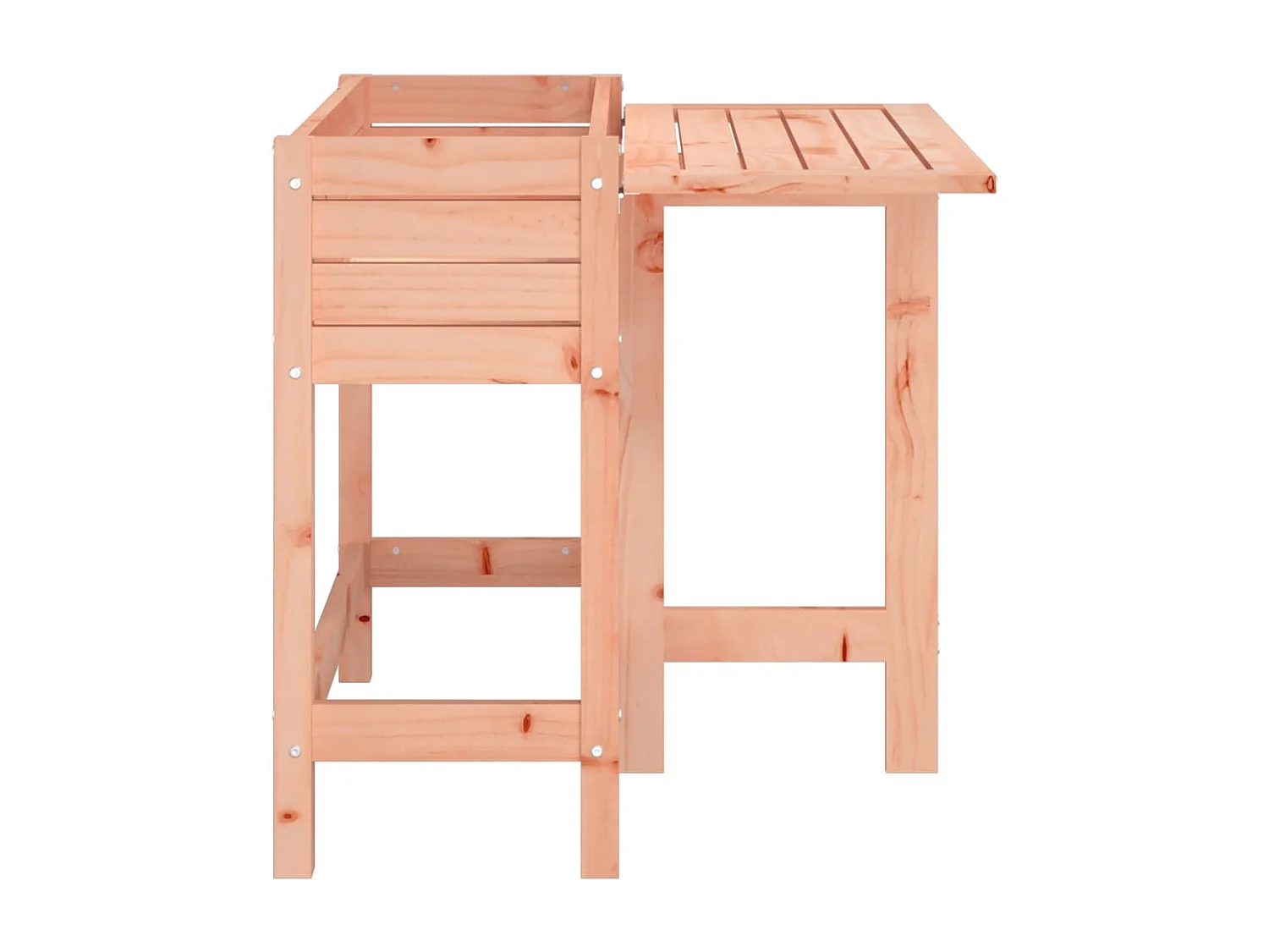 Jardinière avec dessus de table pliable bois de Douglas massif