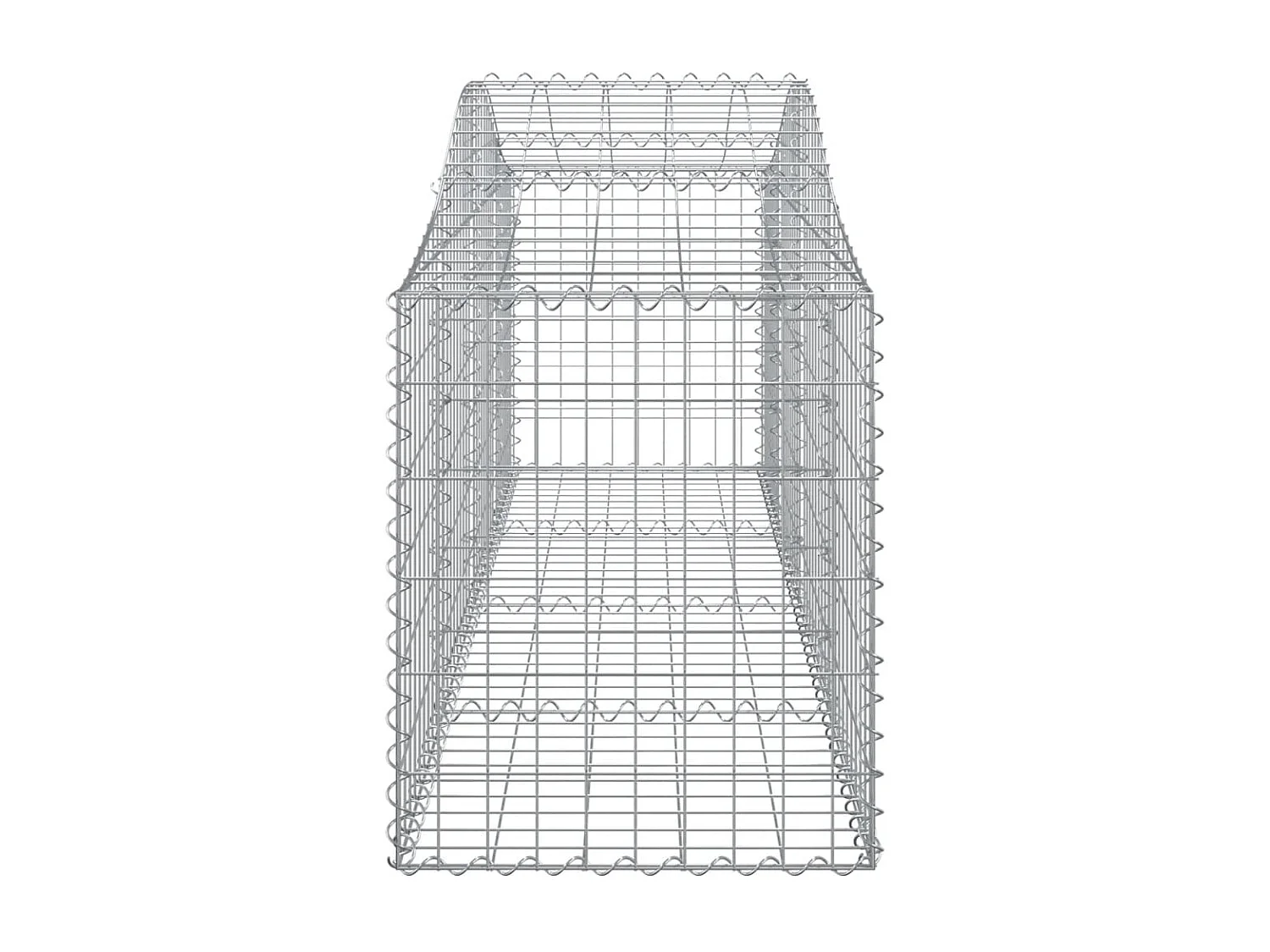 Paniers à gabions arqués 4 pcs 200x50x60-80 Fer galvanisé