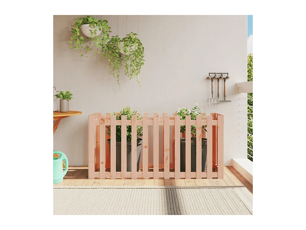 Lit surélevé de jardin design de clôture bois douglas massif