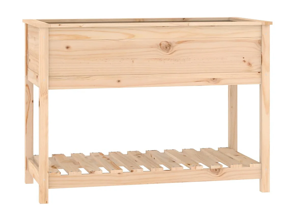 Jardinière avec étagère 111,5x54x81 Bois massif de pin