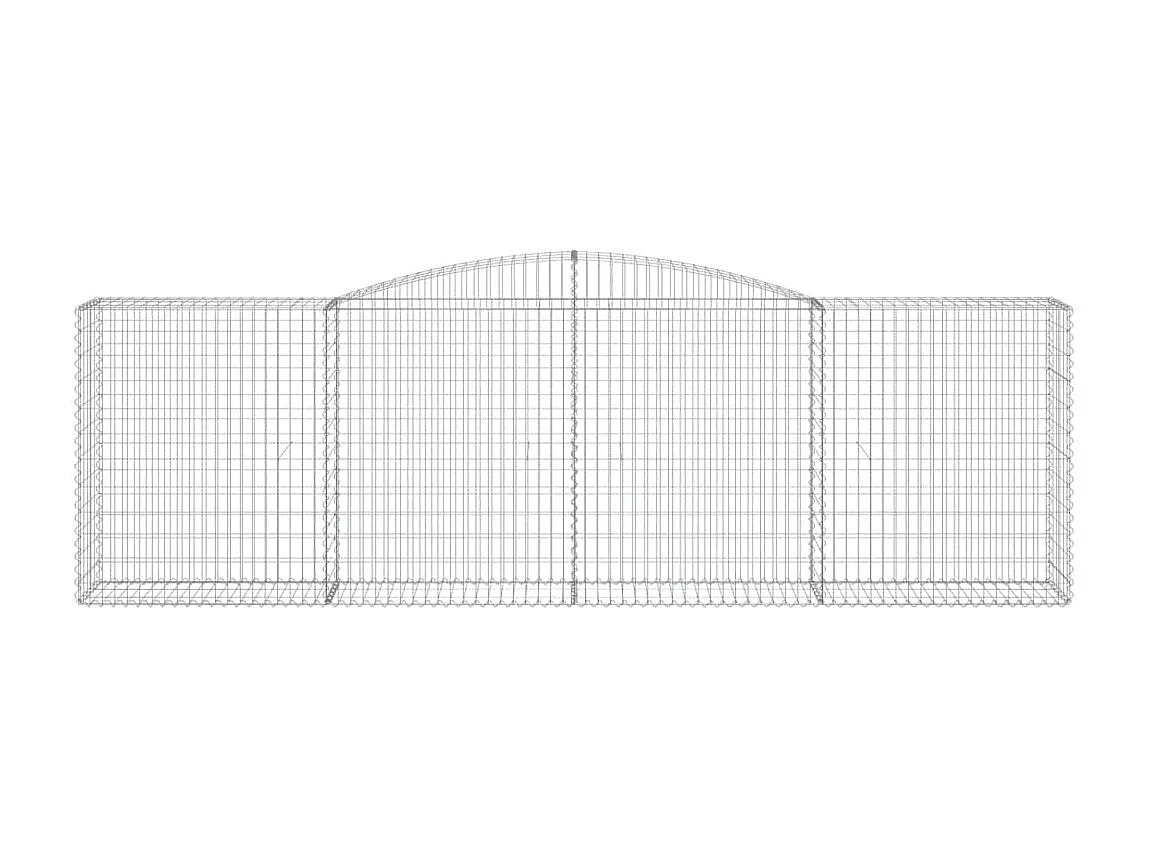 Paniers à gabions arqués 6 pcs 400x50x120-140 Fer galvanisé