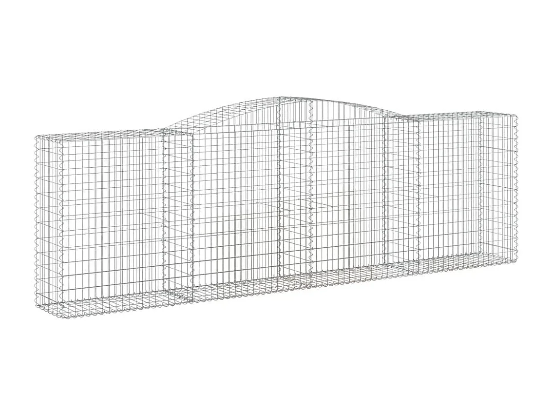 Paniers à gabions arqués 10 pcs 400x50x120-140 Fer galvanisé