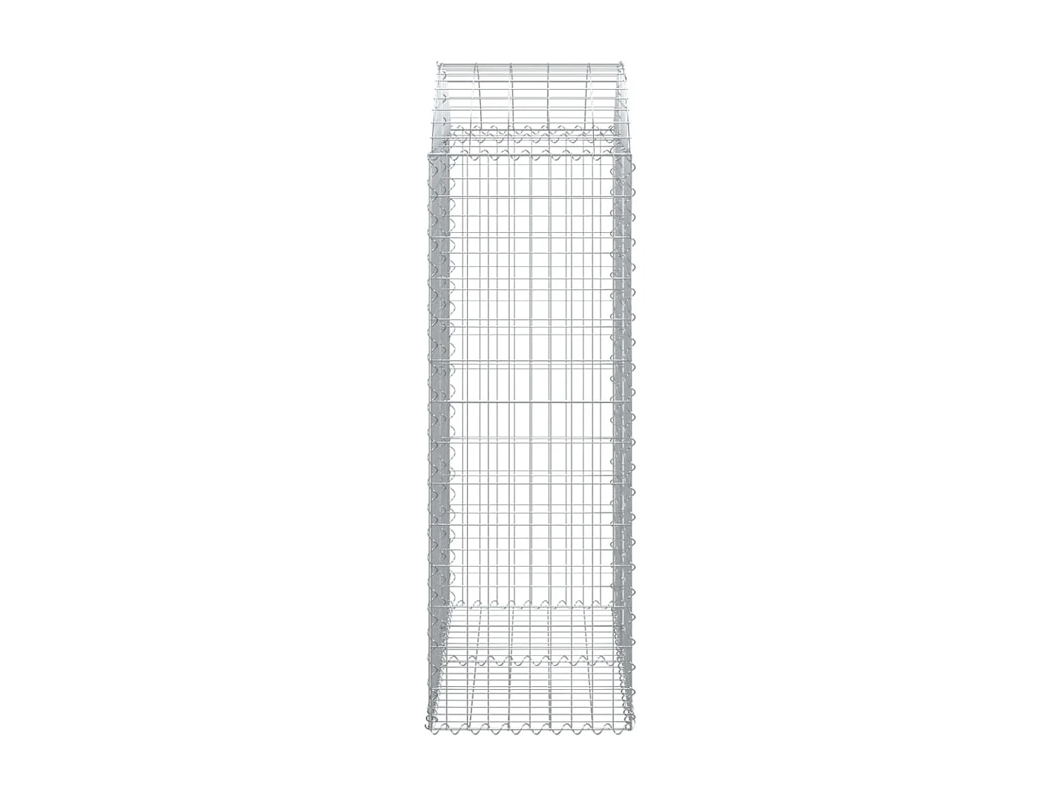 Panier de gabions arqué 100x50x140-160 Fer galvanisé