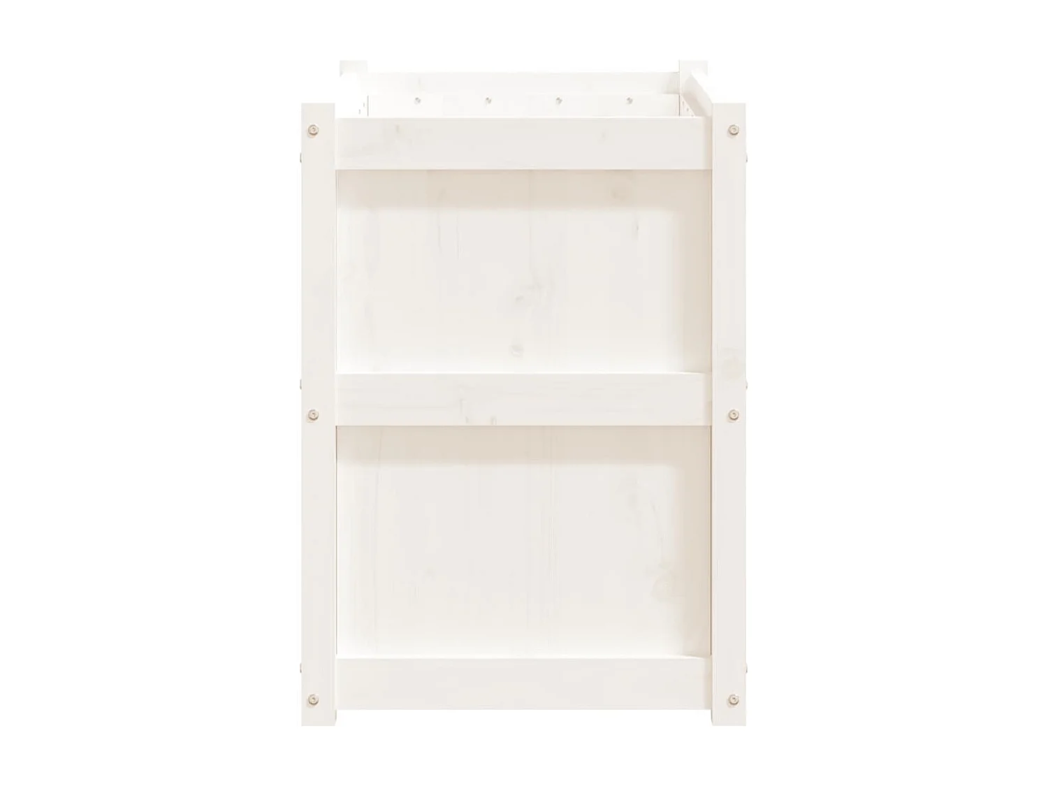 Jardinière blanc 90x50x70 bois de pin massif