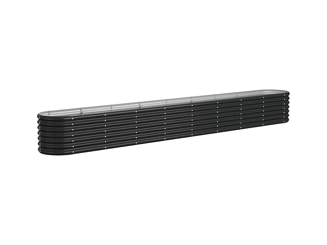 Jardinière Acier enduit de poudre 332x40x36 Anthracite