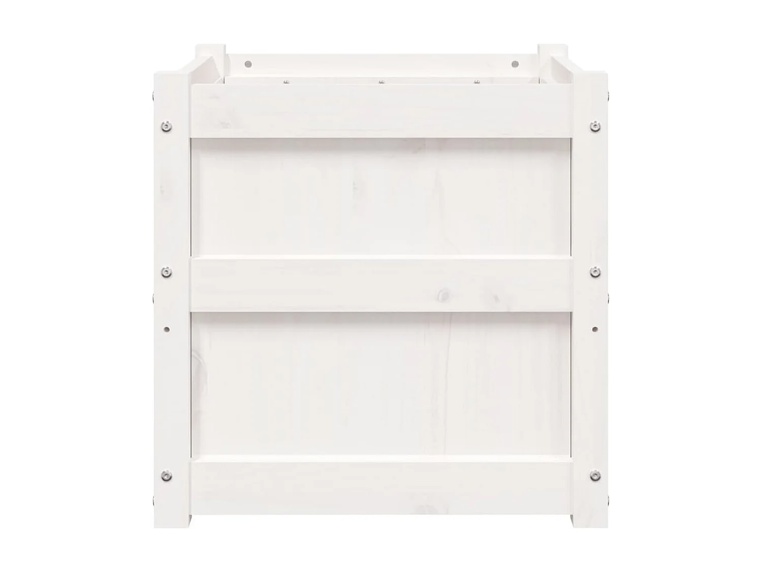 Jardinière blanc 50x50x50 bois de pin massif