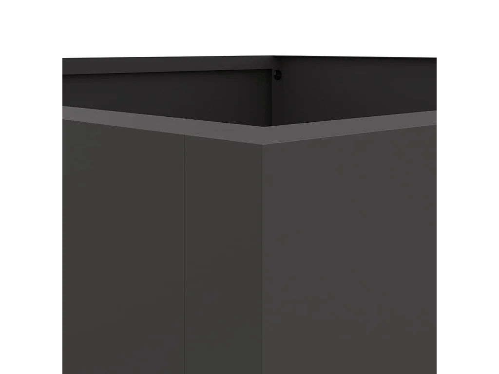 Jardinière noir 42x38x75 acier laminé à froid