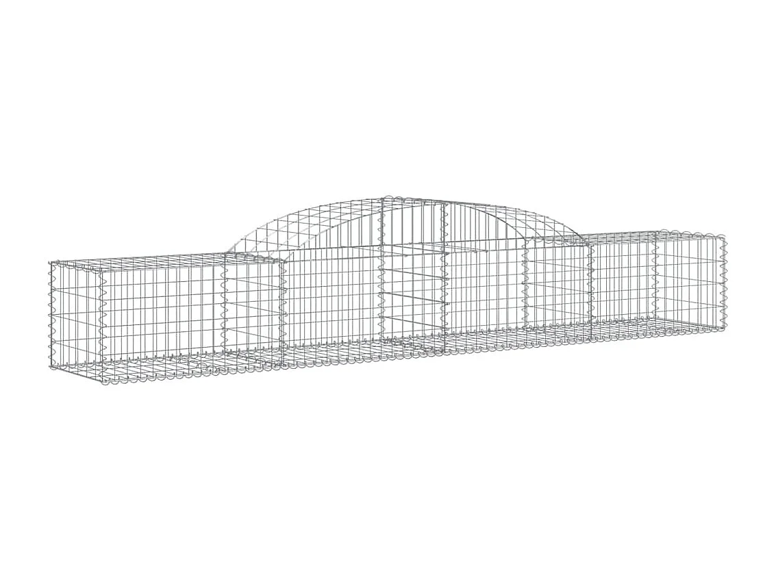 Paniers à gabions arqués 12 pcs 300x50x40-60 fer galvanisé