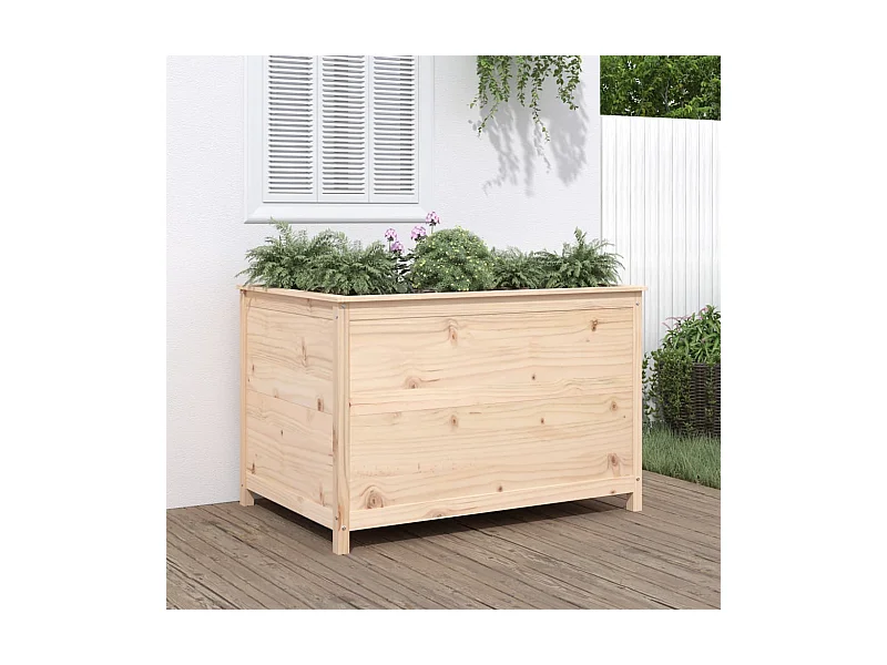 Lit surélevé de jardin 119,5x82,5x78 bois de pin massif