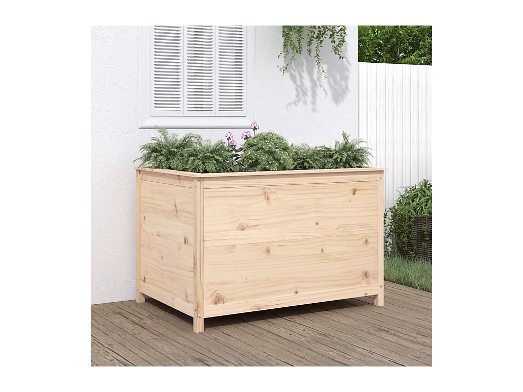 Lit surélevé de jardin 119,5x82,5x78 bois de pin massif