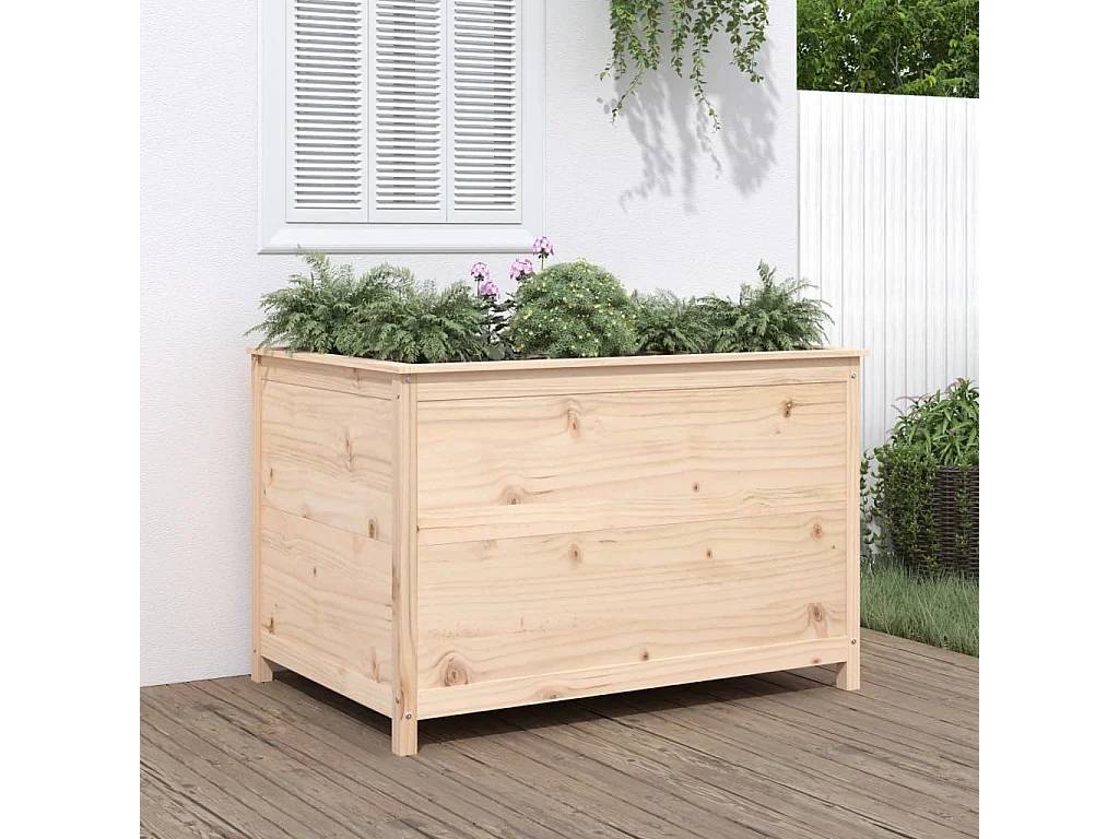 Lit surélevé de jardin 119,5x82,5x78 bois de pin massif