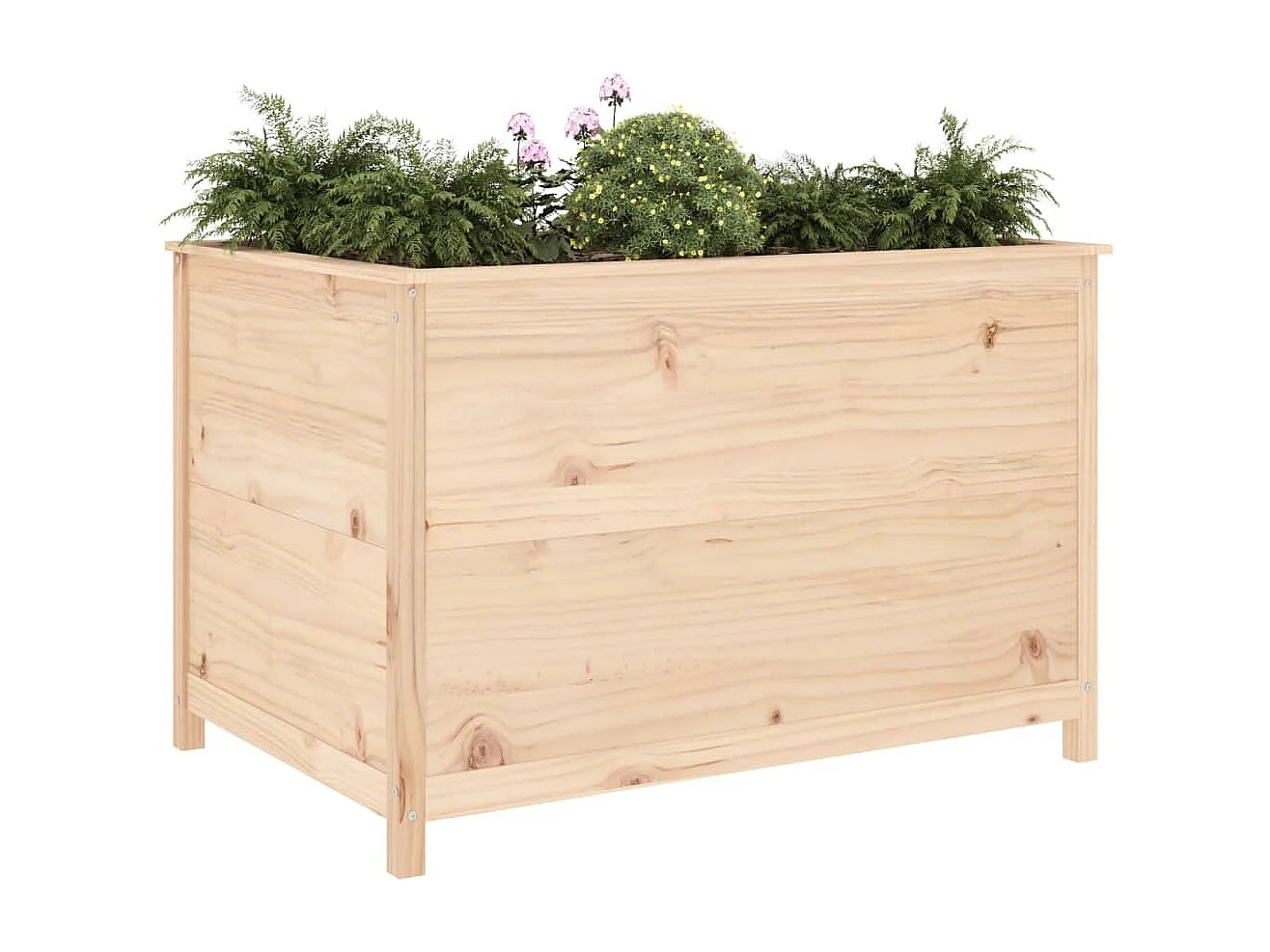 Lit surélevé de jardin 119,5x82,5x78 bois de pin massif