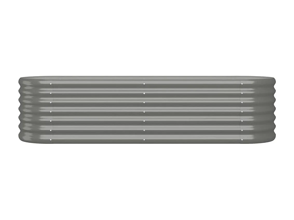 Jardinière de jardin Acier enduit de poudre 152x40x36 Gris