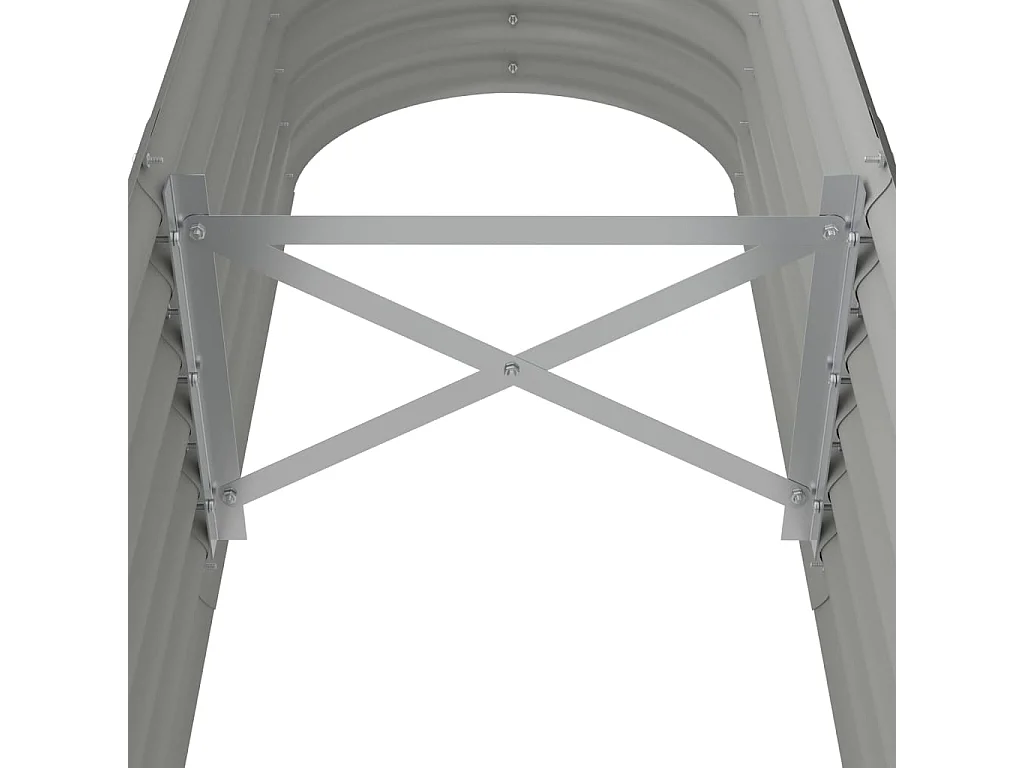 Jardinière de jardin Acier enduit de poudre 152x40x36 Gris