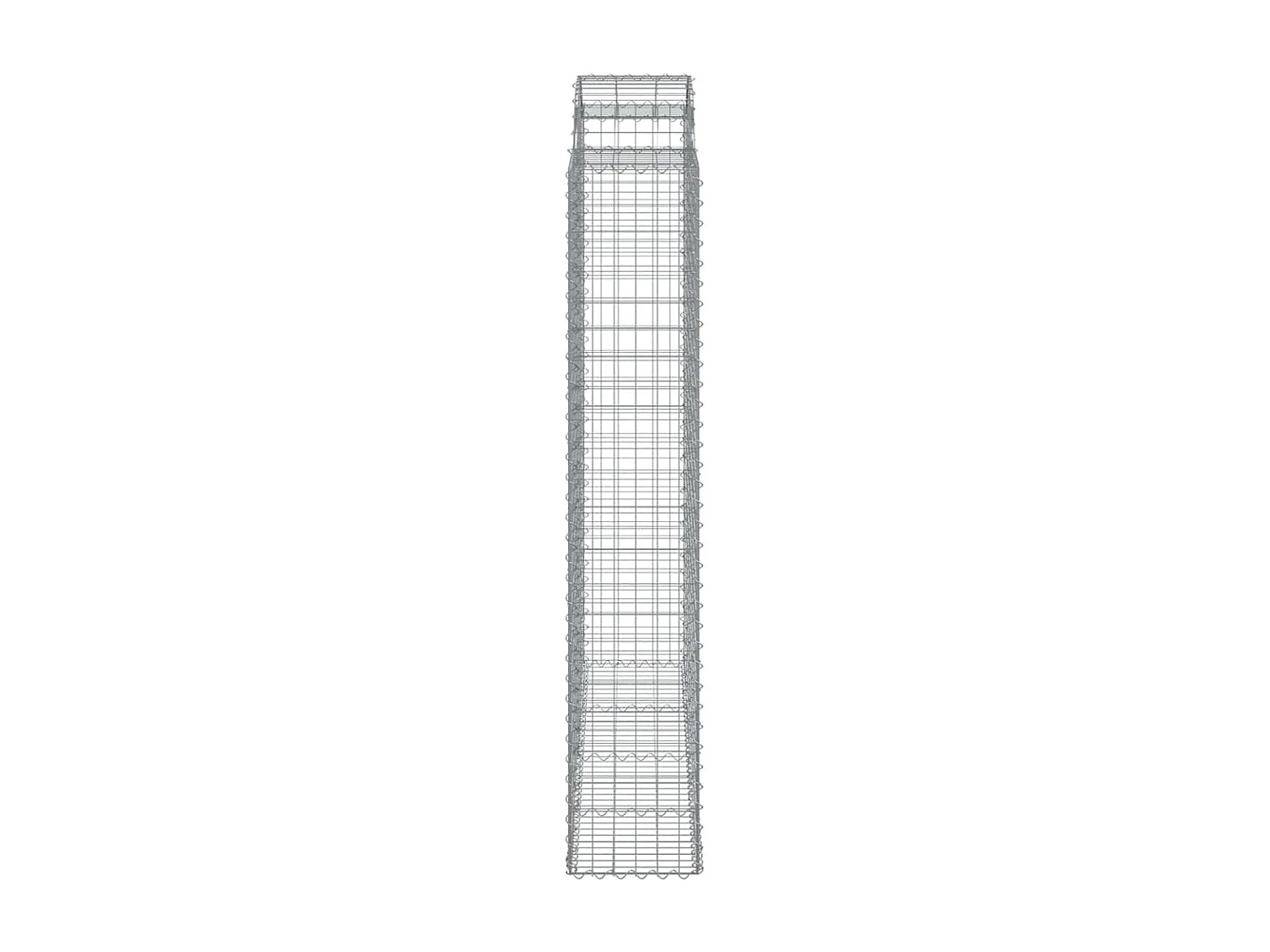 Paniers à gabions arqués 3 pcs 200x50x220-240 Fer galvanisé