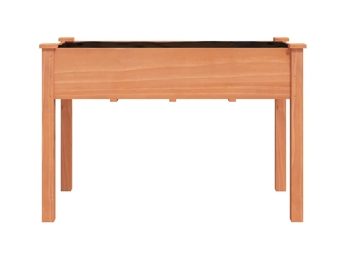 Jardinière avec doublure marron 118x59x76 bois massif sapin