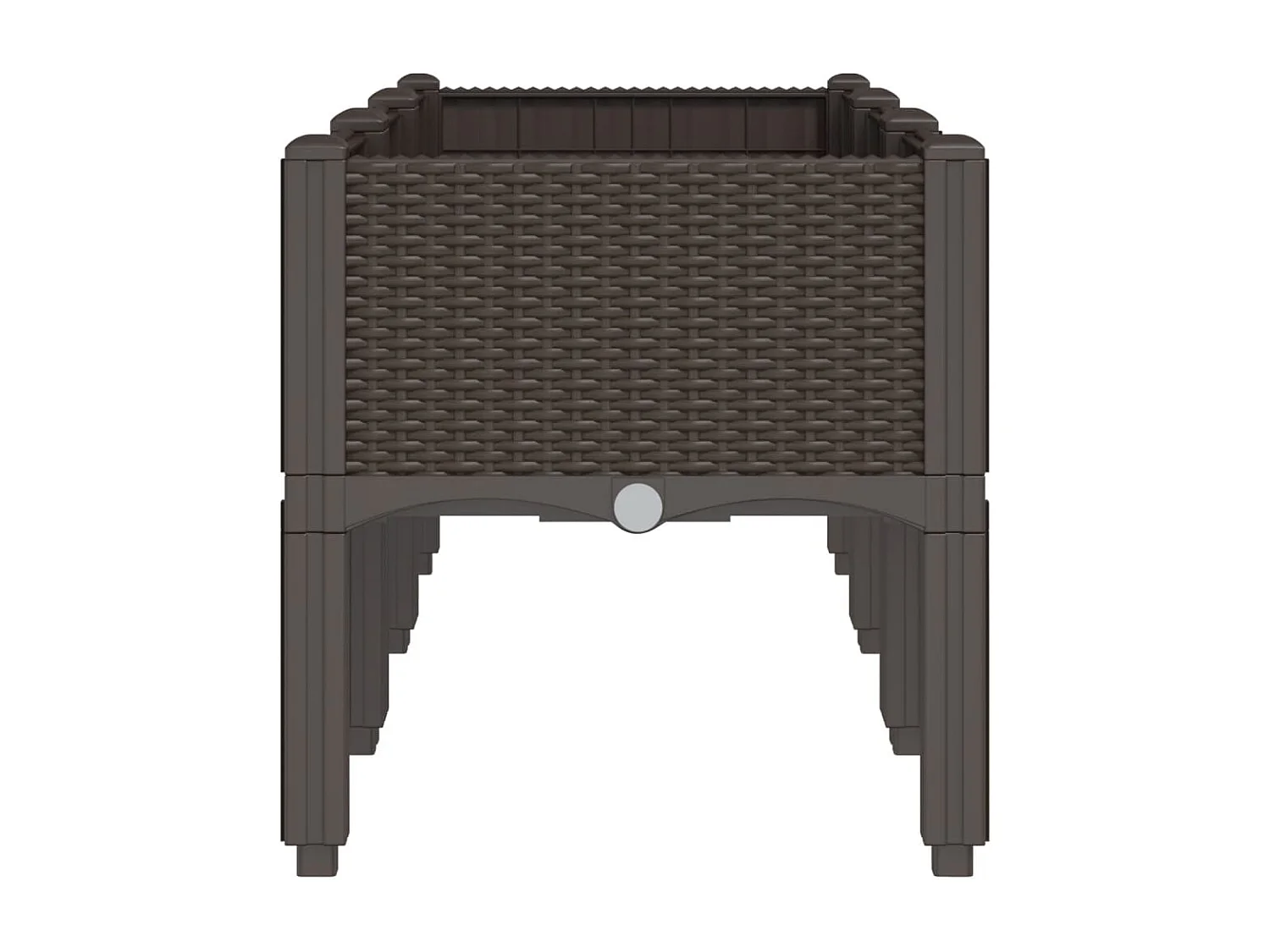 Jardinière avec pieds marron 120x40x42 PP