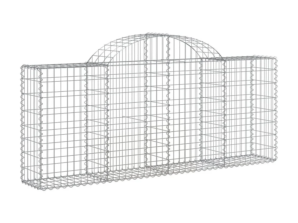 Paniers à gabions arqués 13 pcs 200x30x80-100 Fer galvanisé