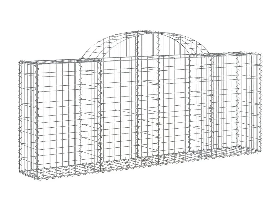 Paniers à gabions arqués 13 pcs 200x30x80-100 Fer galvanisé