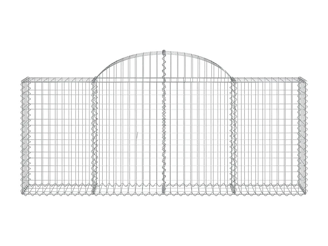 Paniers à gabions arqués 13 pcs 200x30x80-100 Fer galvanisé