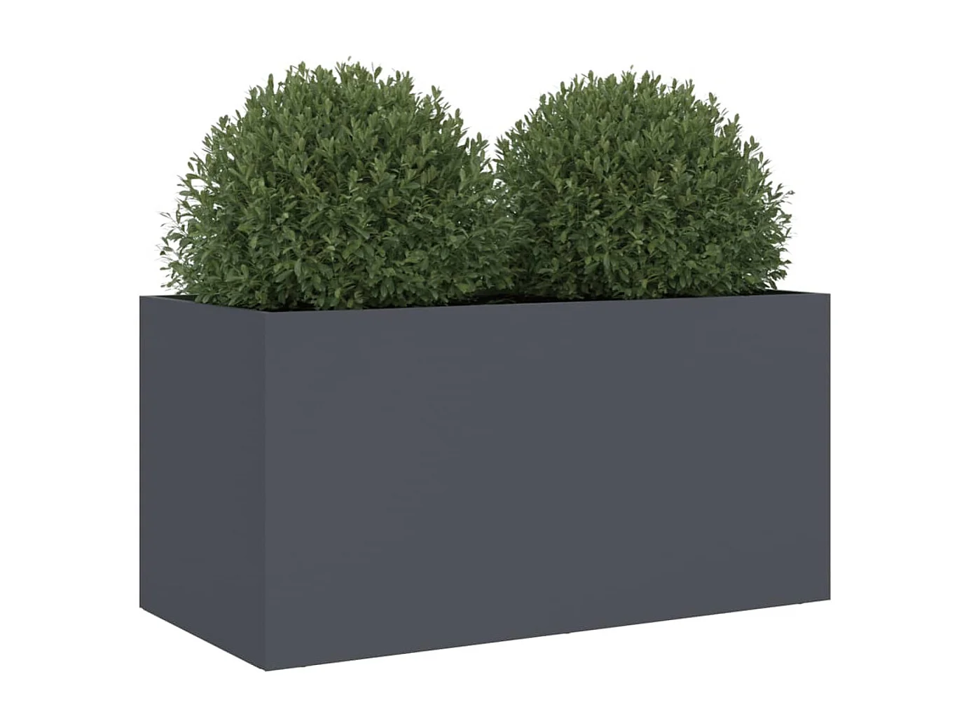 Jardinière anthracite 62x30x29 acier laminé à froid