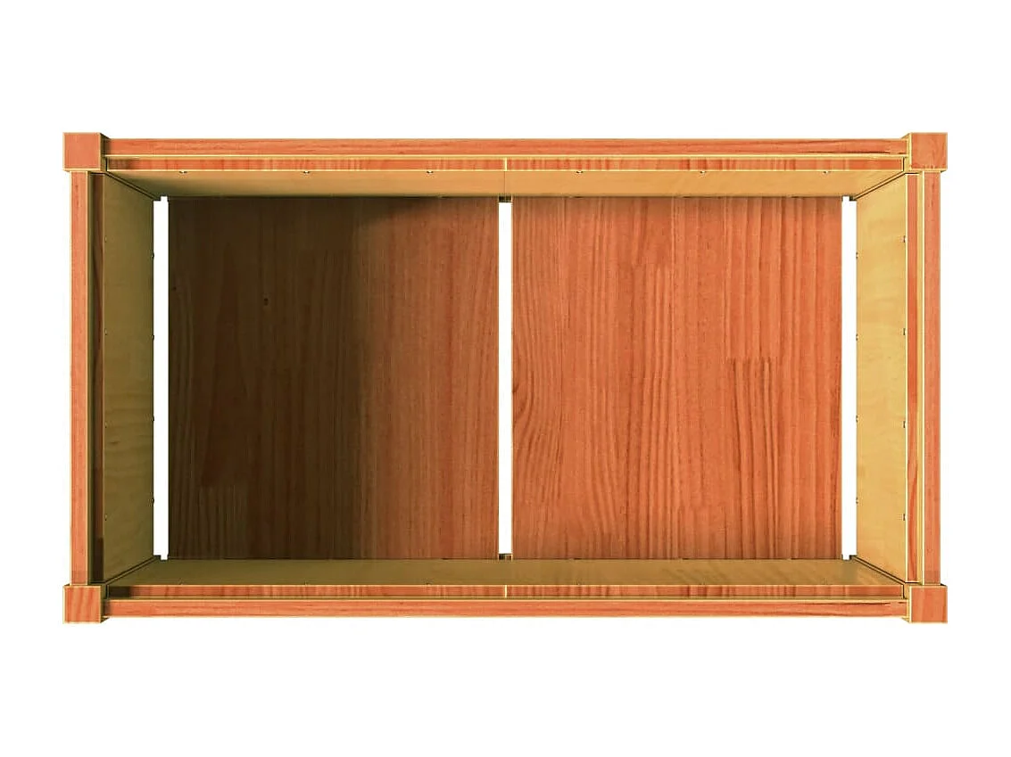 Jardinière marron 90x50x50 bois de pin massif