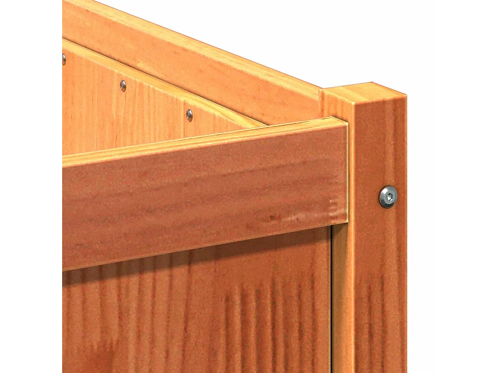 Jardinière marron 90x50x50 bois de pin massif