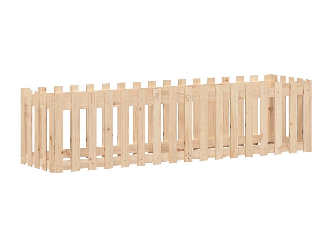 Lit surélevé de jardin design de clôture 200x50x50 pin massif