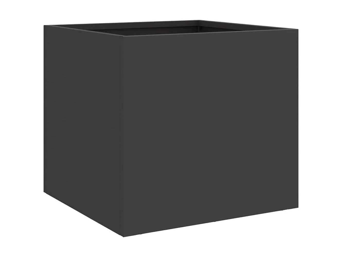 Jardinières 2 pcs noir 32x30x29 acier laminé à froid