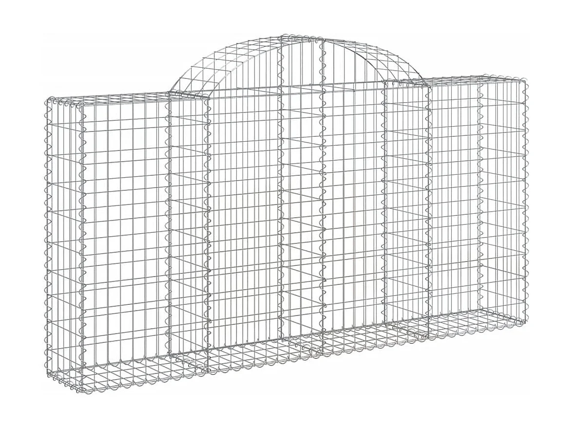 Paniers à gabions arqués 7 pcs 200x30x100-120 Fer galvanisé