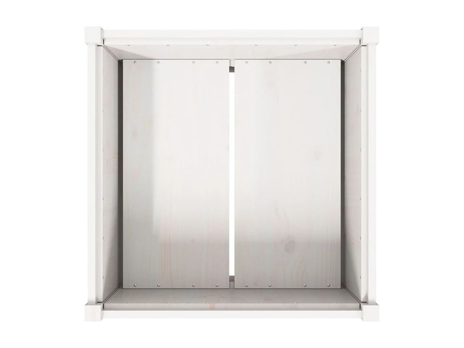 Jardinière d'extérieur blanc 70x70x70 bois de pin massif