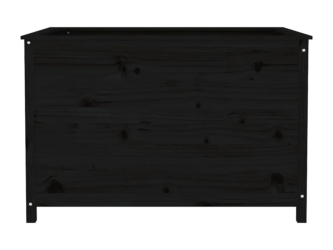 Lit surélevé de jardin noir 119,5x82,5x78 bois de pin massif