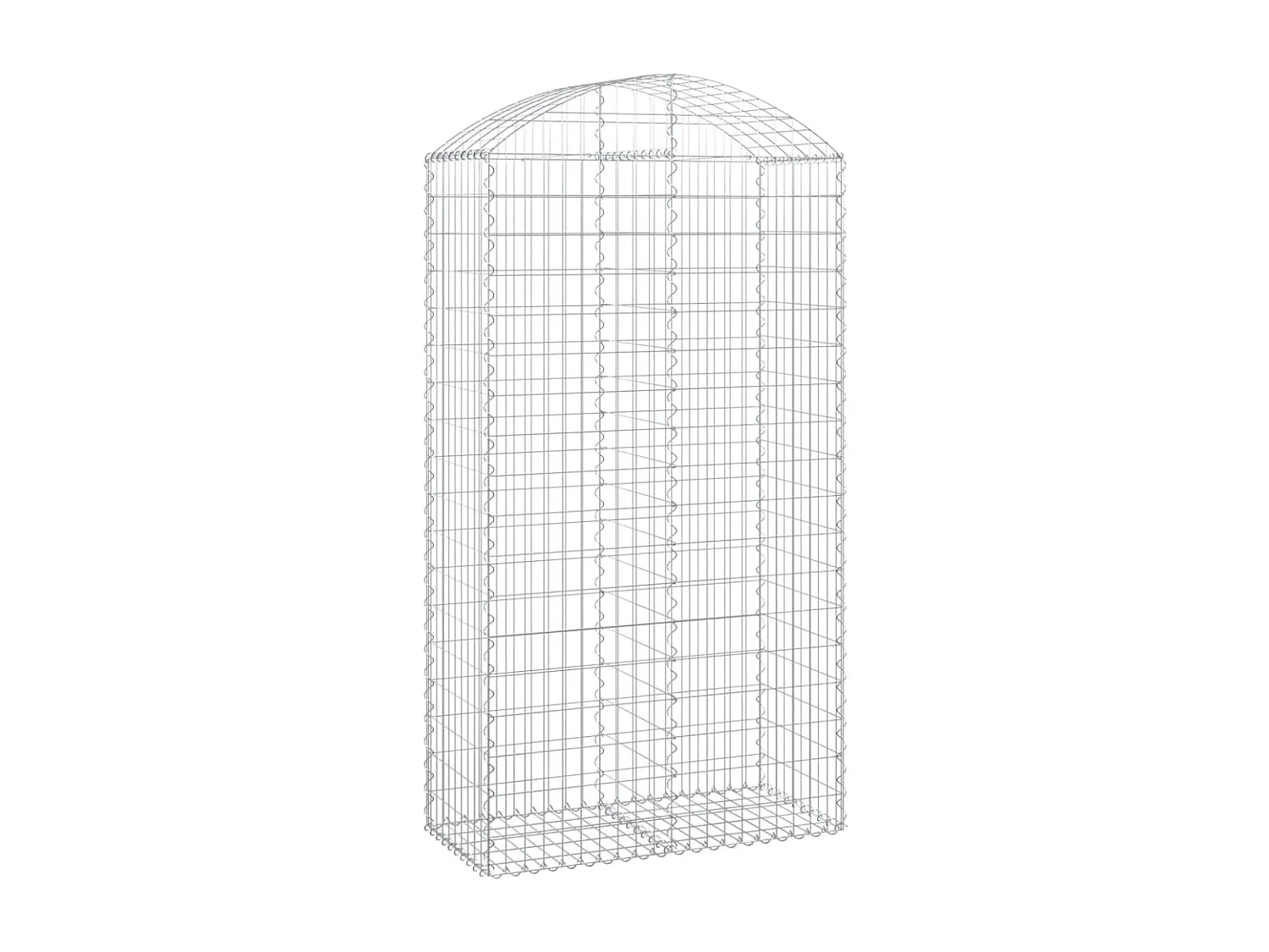 Panier de gabions arqué 100x50x180-200 Fer galvanisé