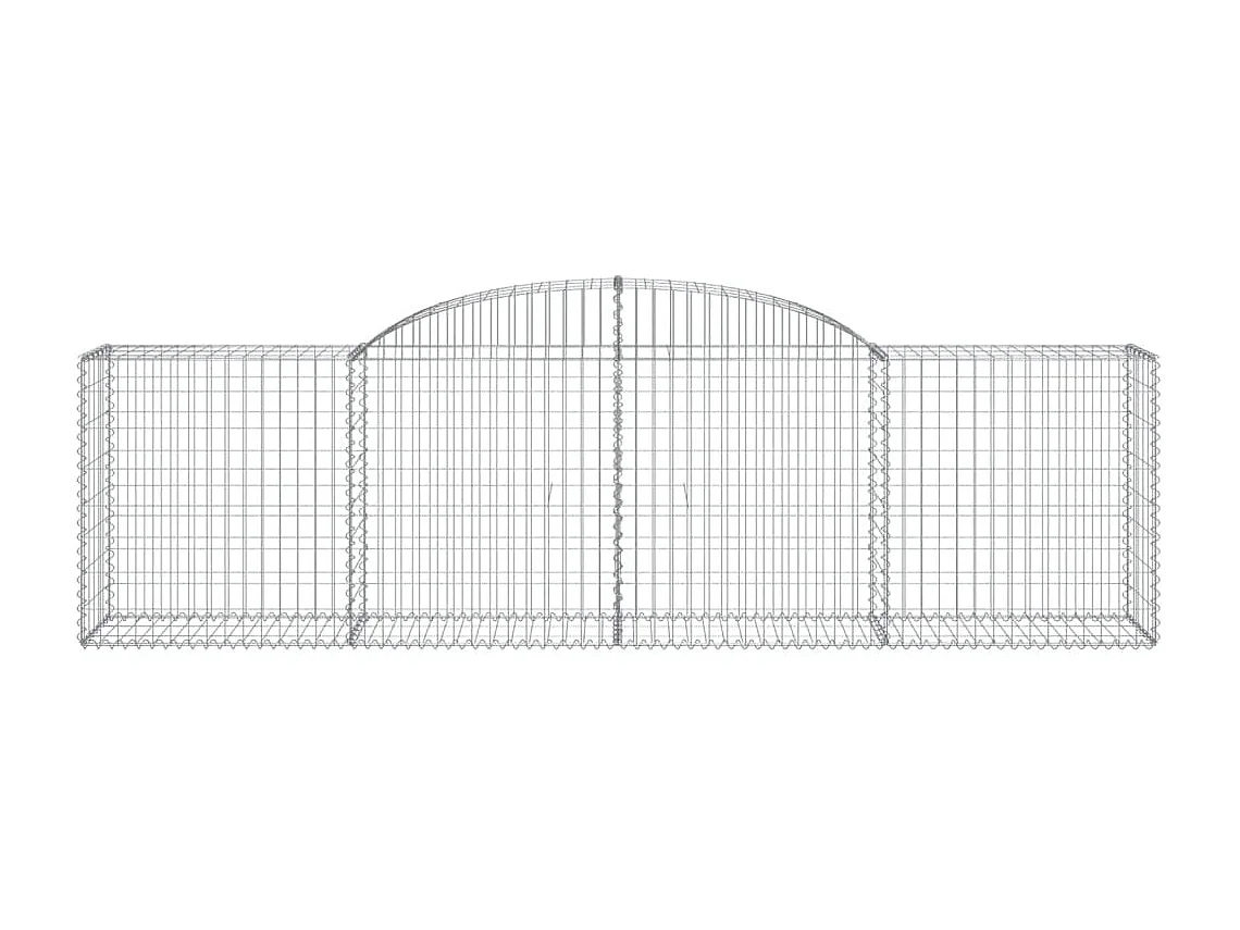 Paniers à gabions arqués 15 pcs 300x50x80-100 fer galvanisé