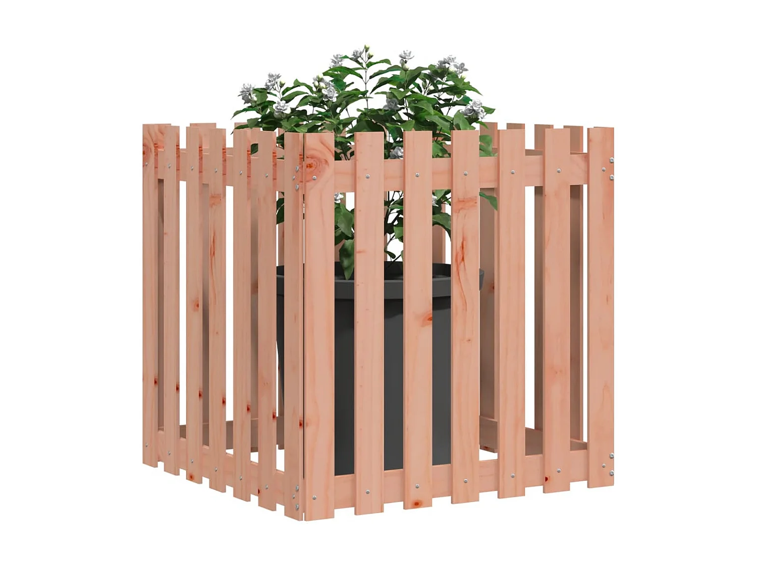 Jardinière avec design de clôture 70x70x70 douglas massif