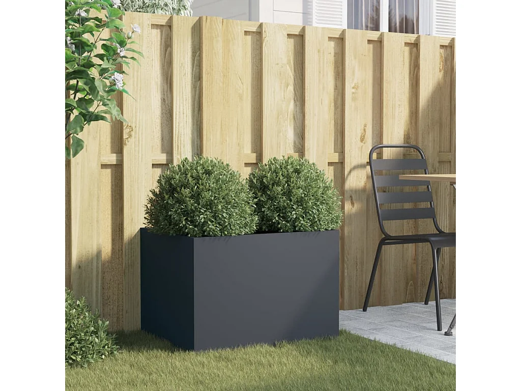 Jardinière anthracite 62x47x46 acier laminé à froid