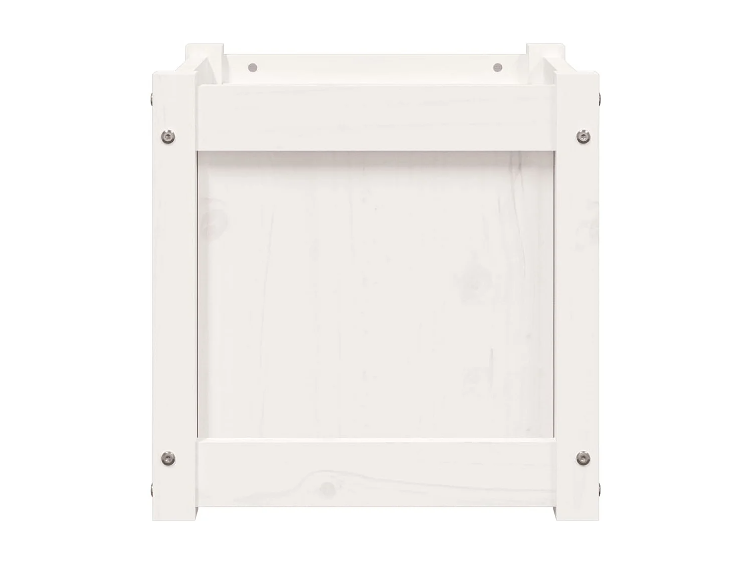 Jardinière blanc 40x40x40 bois de pin massif