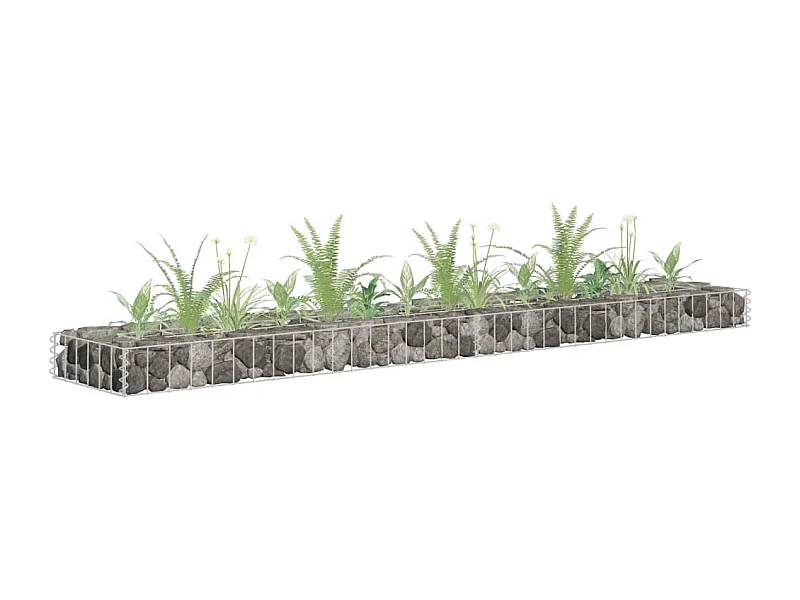 Jardinière à gabion Acier galvanisé 180x30x10