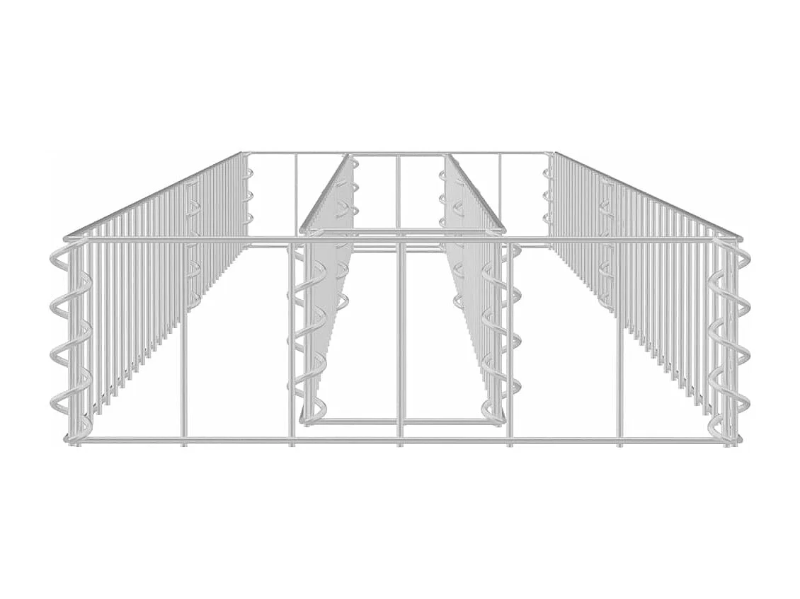 Jardinière à gabion Acier galvanisé 180x30x10