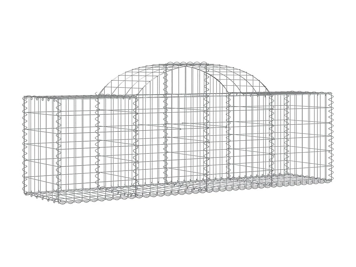 Paniers à gabions arqués 30 pcs 200x50x60-80 fer galvanisé