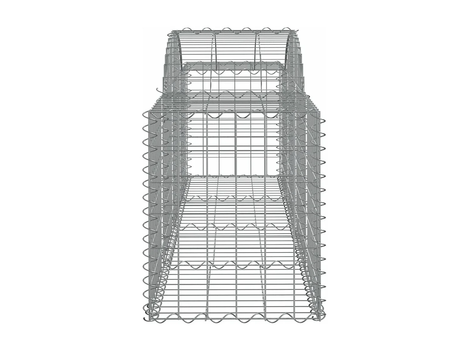 Paniers à gabions arqués 30 pcs 200x50x60-80 fer galvanisé