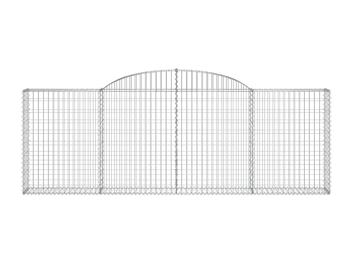 Paniers à gabions arqués 13 pcs 300x30x100-120 fer galvanisé