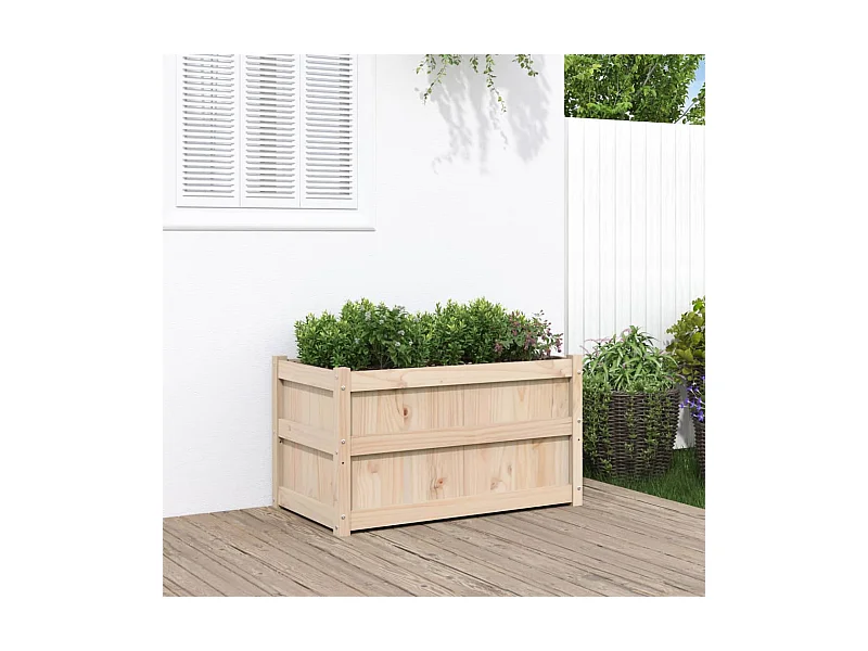 Jardinière d'extérieur 90x50x50 bois de pin massif