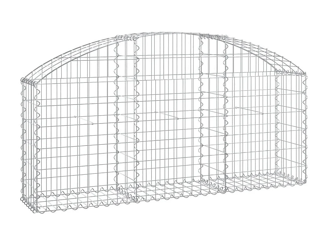 Panier de gabions arqué 150x30x60-80 Fer galvanisé