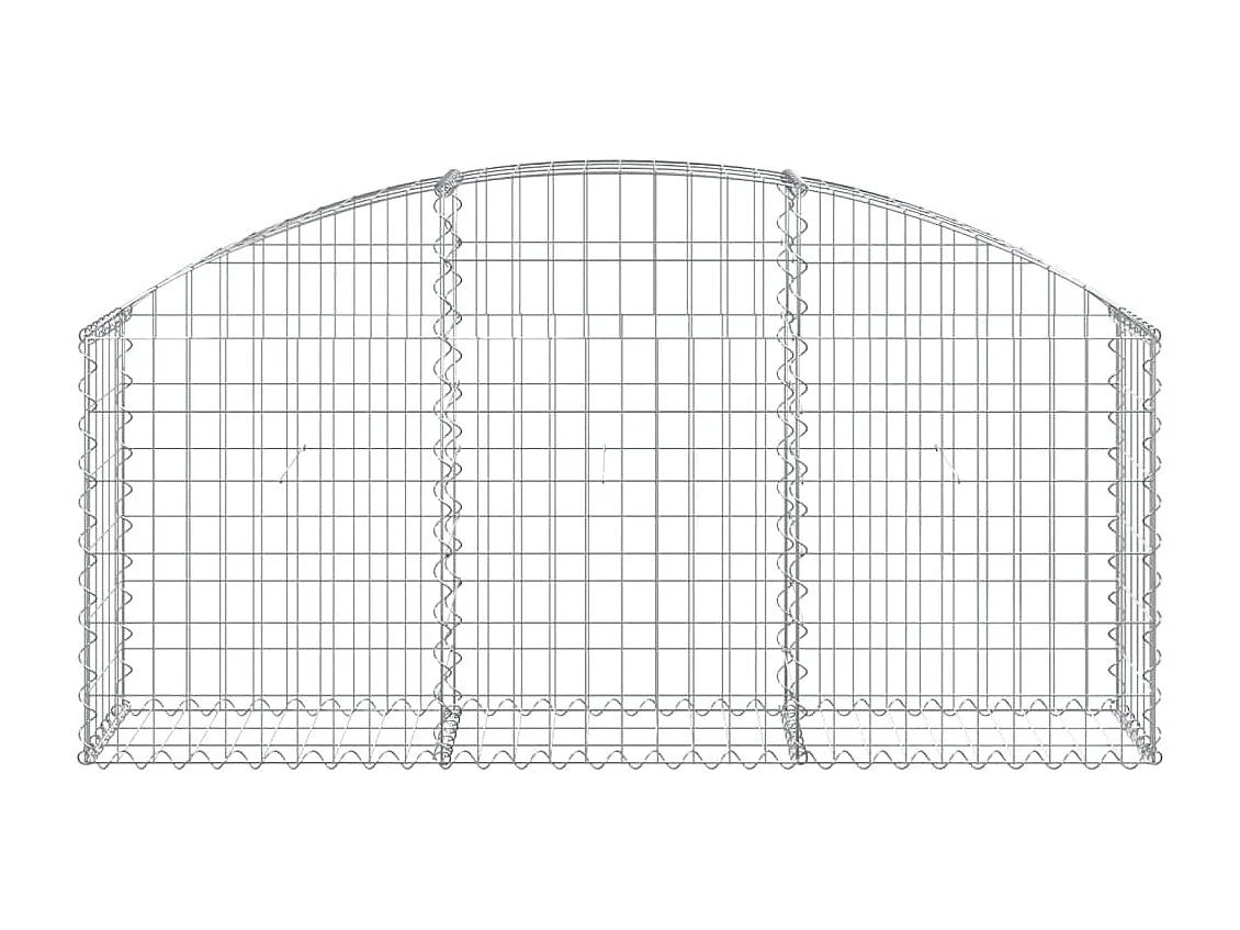 Panier de gabions arqué 150x30x60-80 Fer galvanisé