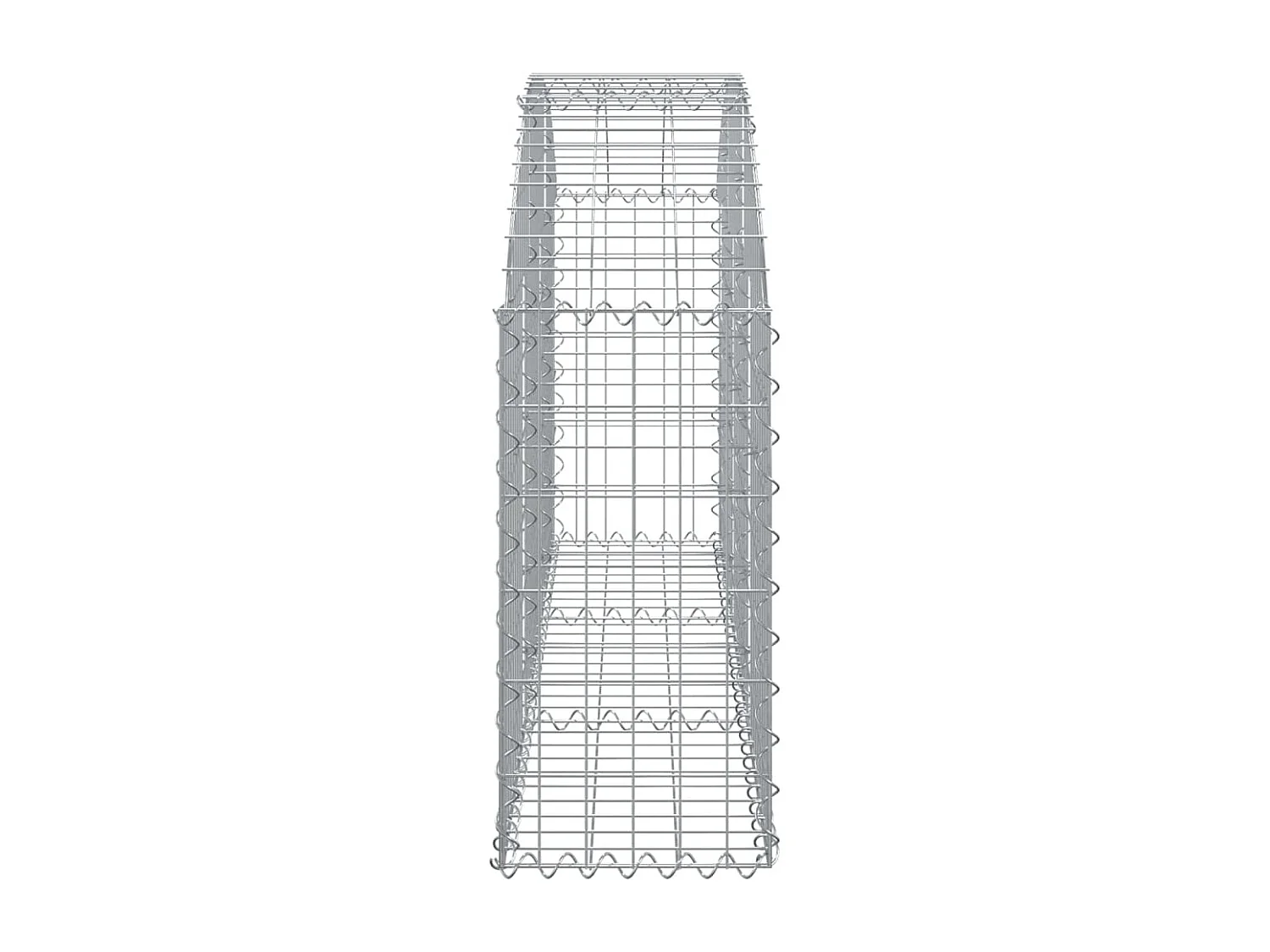 Panier de gabions arqué 150x30x60-80 Fer galvanisé