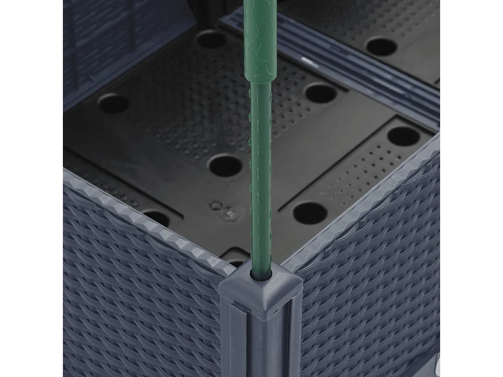 Jardinière avec treillis gris 160x120x142,5 PP