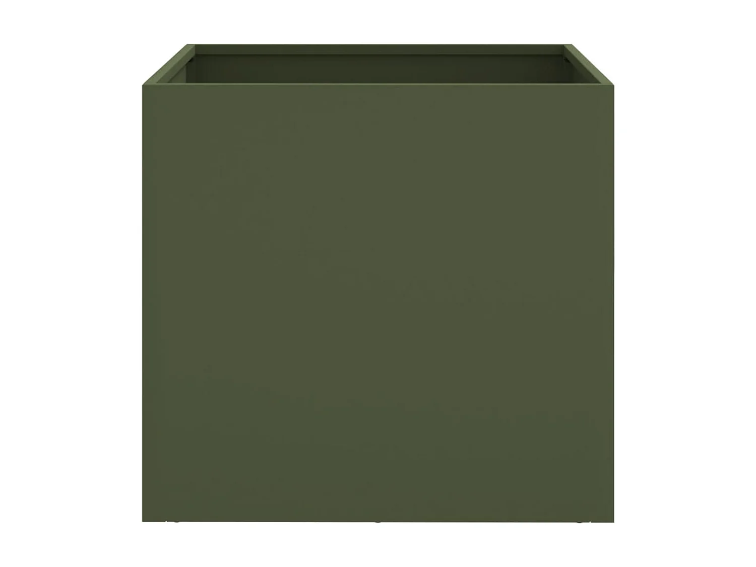 Jardinière vert olive 49x47x46 acier laminé à froid